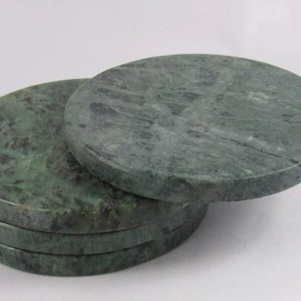 Earthy Green Marble Coasters
