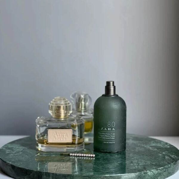 Luxury Green Marble Round Tray for Vanity & Coffee Table Decor