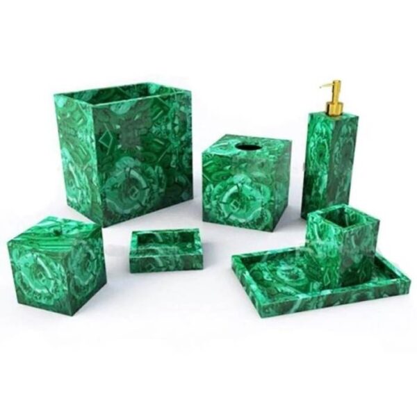 Sleek Stone Malachite Bath Collection