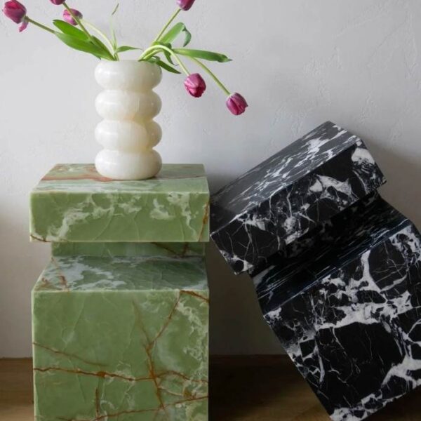 Aurora Green Onyx Accent Table