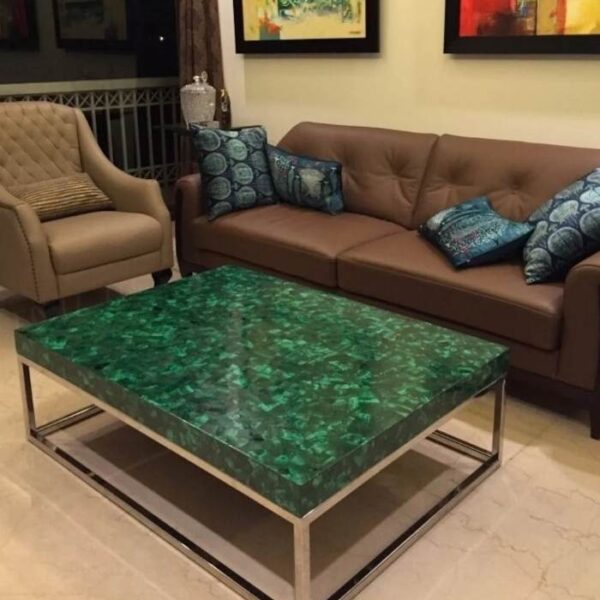 Celestial Green Malachite Coffee Table