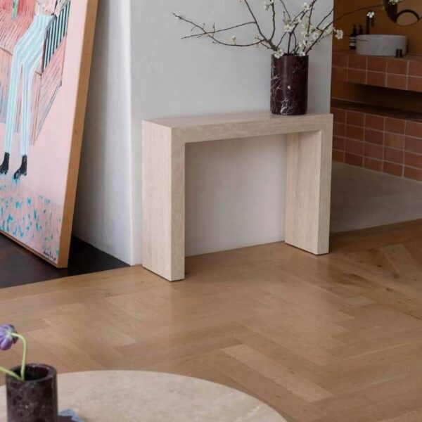 Travertine Console Table for Entryway & Living Room