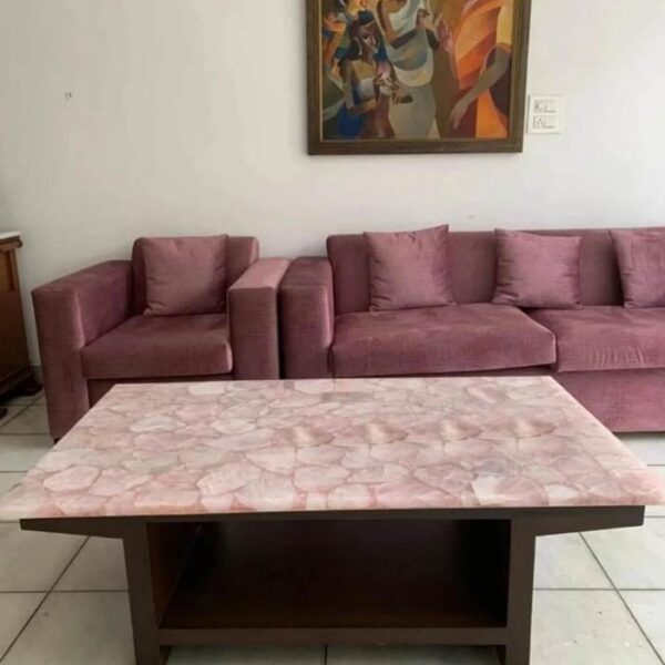 Healing Crystal Rose Quartz Table